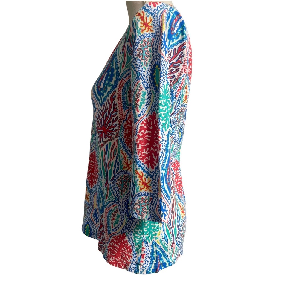 Lilly Pulitzer Odette Let Minnow V Neck Knit Top Women's M - Picture 6 of 9